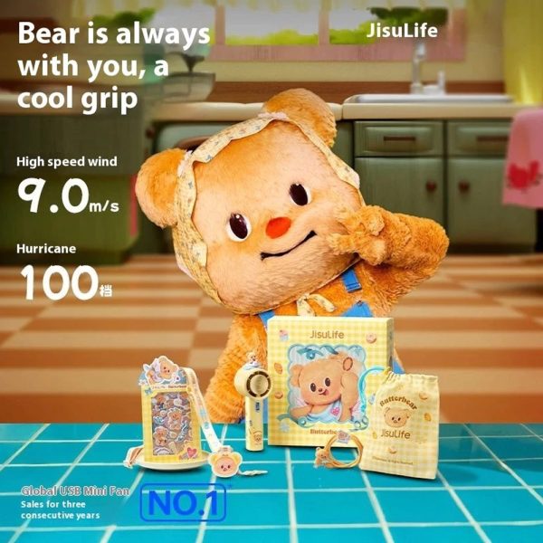 Jisulife Official Store Malaysia Pro1 Butterbear Limited Edition Portable Handheld Fan
