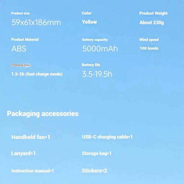 Jisulife Official Store Malaysia Pro1 Butterbear Limited Edition Portable Handheld Fan