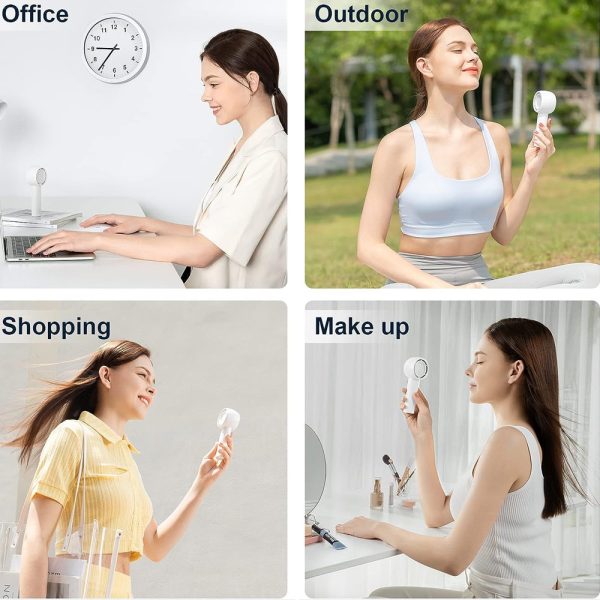 Jisulife Official Store Malaysia FA42 Portable Handheld Turbo Bladess Handheld Fan