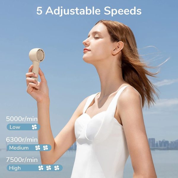Jisulife Official Store Malaysia FA42 Portable Handheld Turbo Bladess Handheld Fan