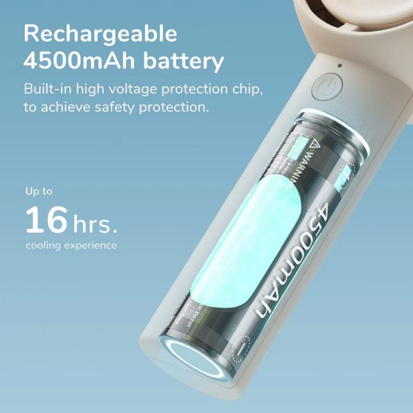 Jisulife Official Store Malaysia FA42 Portable Handheld Turbo Bladess Handheld Fan