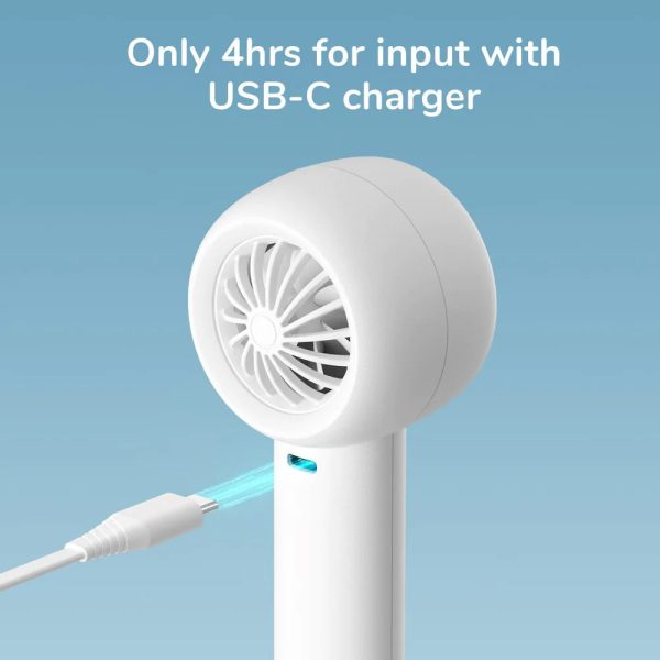 Jisulife Official Store Malaysia FA42 Portable Handheld Turbo Bladess Handheld Fan