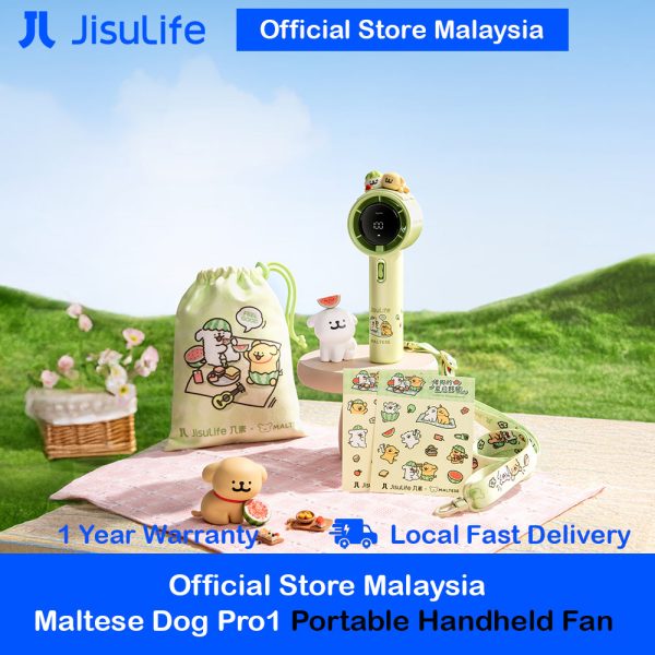 Jisulife Official Store Malaysia Maltese Series Pro1 Limted Edition Handheld Fan