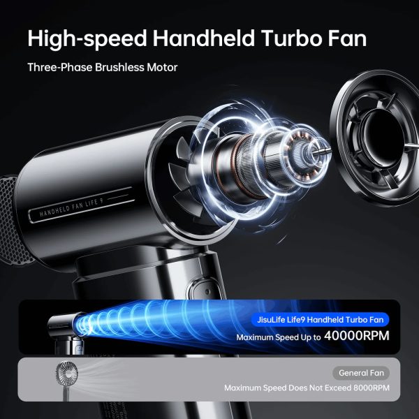 Jisulife Official Store Malaysia Life9 Limited Edition Chrome Silver Mini Portable Handheld Fan