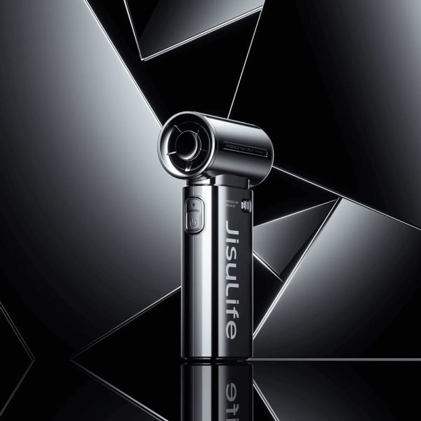 Jisulife Official Store Malaysia Life9 Limited Edition Chrome Silver Mini Portable Handheld Fan