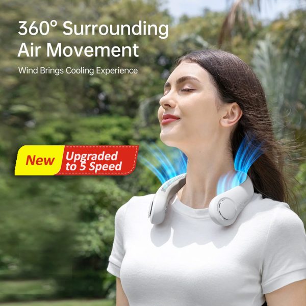 Jisulife Official Store Malaysia Portable Rechargeable Neck Fan