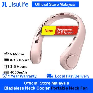 Jisulife Official Store Malaysia Portable Rechargeable Neck Fan