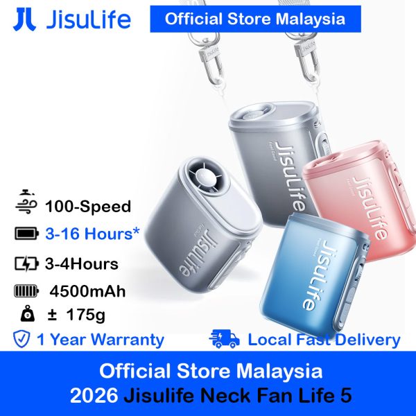 Jisulife Life5 Neck Fan Pink 2026 Official Store Malaysia