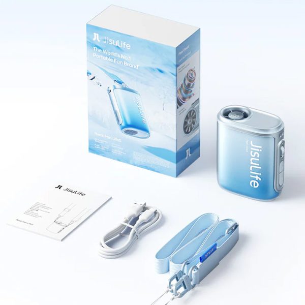 Jisulife Official Store Malaysia Life5 Portable Rechargeable 100 Speed Control Neck Fan Hang Fan