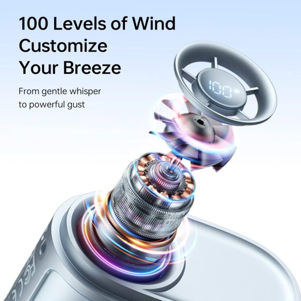 Jisulife Official Store Malaysia Life5 Portable Rechargeable 100 Speed Control Neck Fan Hang Fan