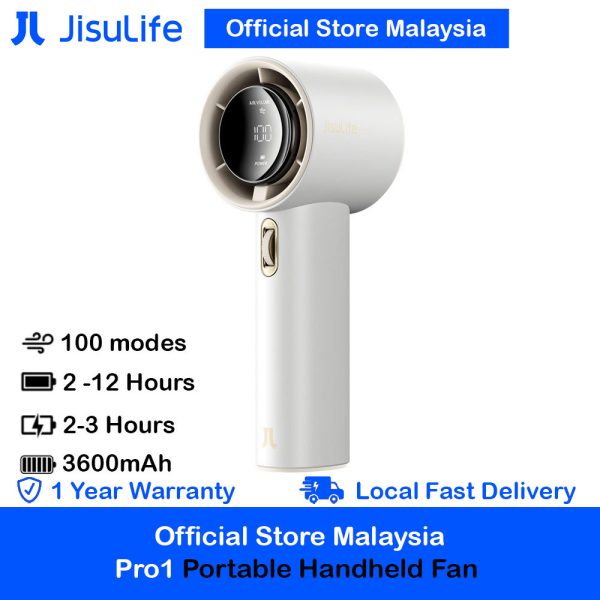 Jisulife Official Store Malaysia 100 Speed Portable Handheld Fan