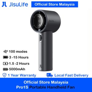 Jisulife Official Store Malaysia Portable Aluminum Body Handheld Fan 100 Speed Control