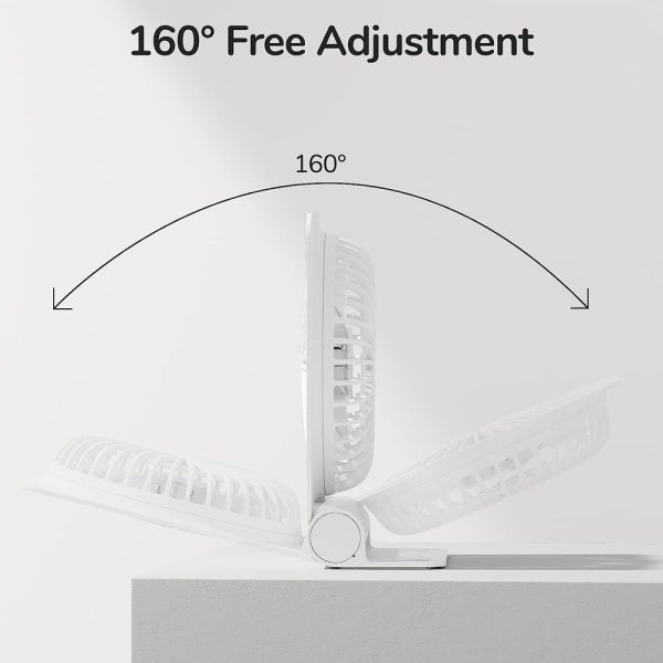 Jisulife Official Store Malaysia Portable Rechargable Mini Table Desk Fan