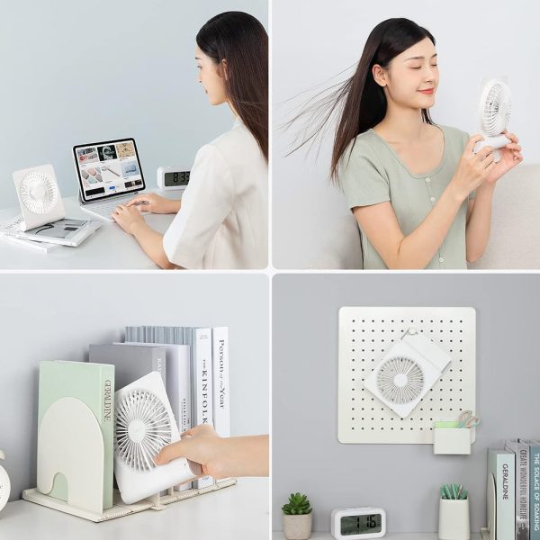 Jisulife Official Store Malaysia Portable Rechargable Mini Table Desk Fan