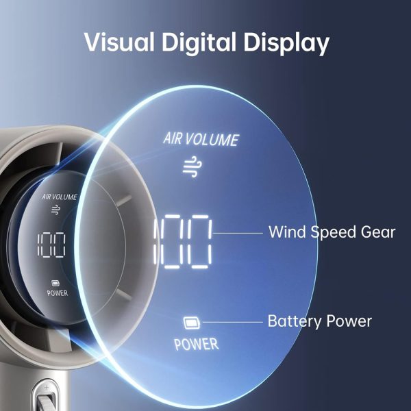 Jisulife Official Store Malaysia Portable Aluminum Body Handheld Fan 100 Speed Control