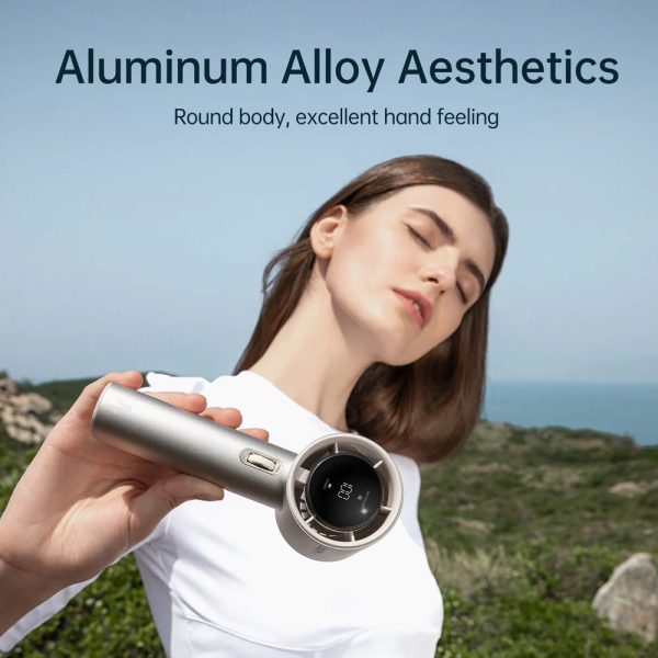 Jisulife Official Store Malaysia Portable Aluminum Body Handheld Fan 100 Speed Control