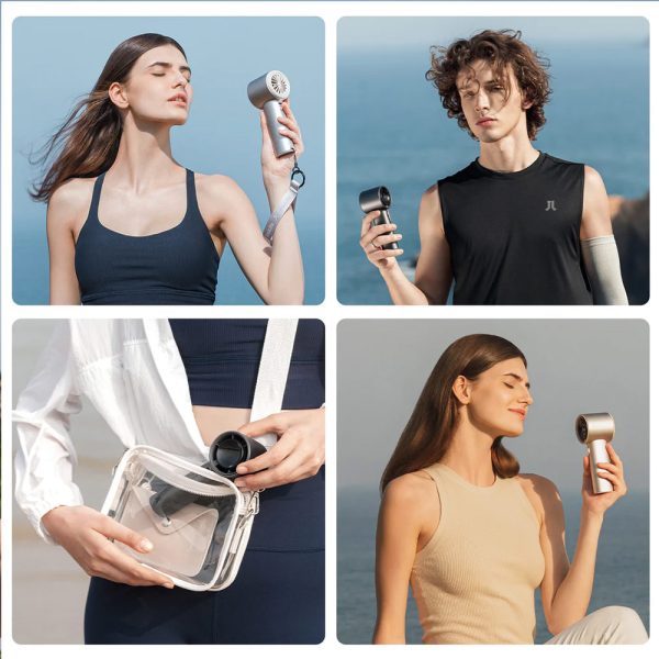 Jisulife Official Store Malaysia Portable Aluminum Body Handheld Fan 100 Speed Control