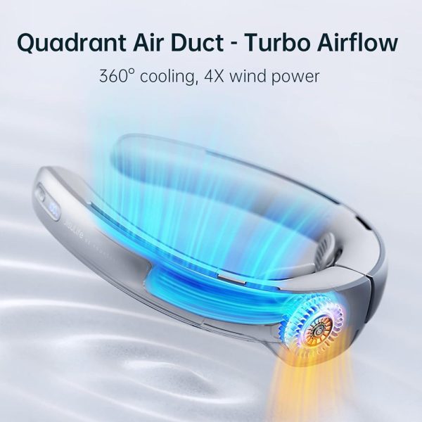 Jisulife Official Store Malaysia Portable Rechargable 100 Speed Control Neck Fan