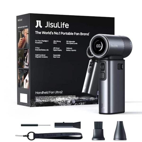 Jisulife Official Store Malaysia Portable Handheld Fan Ultra2 with Powerbank Feature