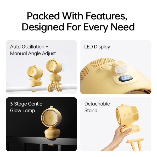Jisulife Baby Fan3 Clip Version Octopus Version Portable Baby Stroller Fan Official Store Malaysia Same Day Delivery withi Kuala Lumpur